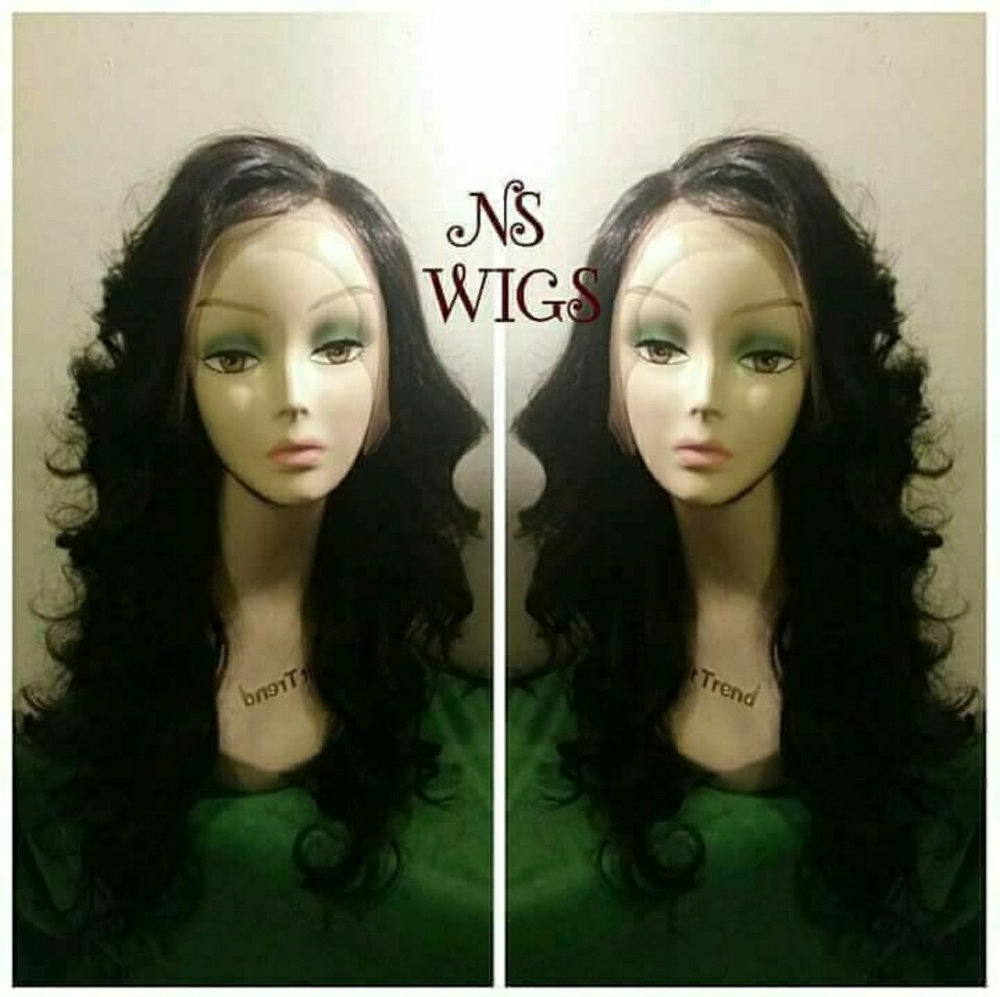 Black curly lace front